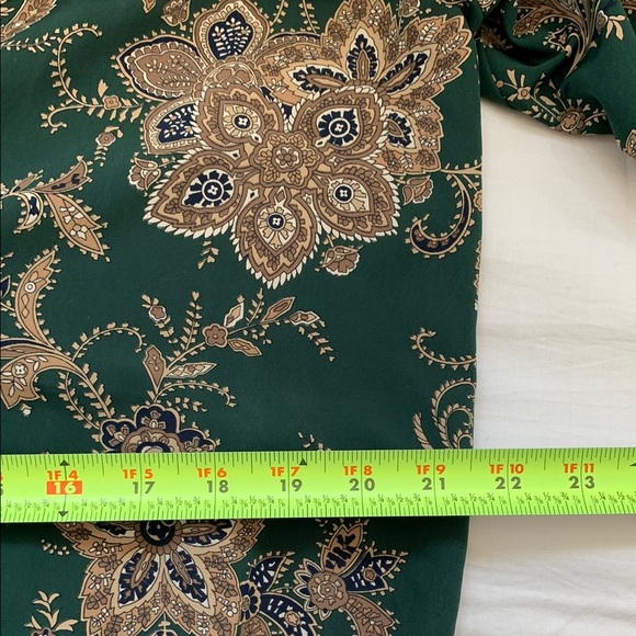 Green and Gold Floral Blouse - Picture 9 of 14